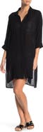 Elan Boyfriend Cover-Up Shirt