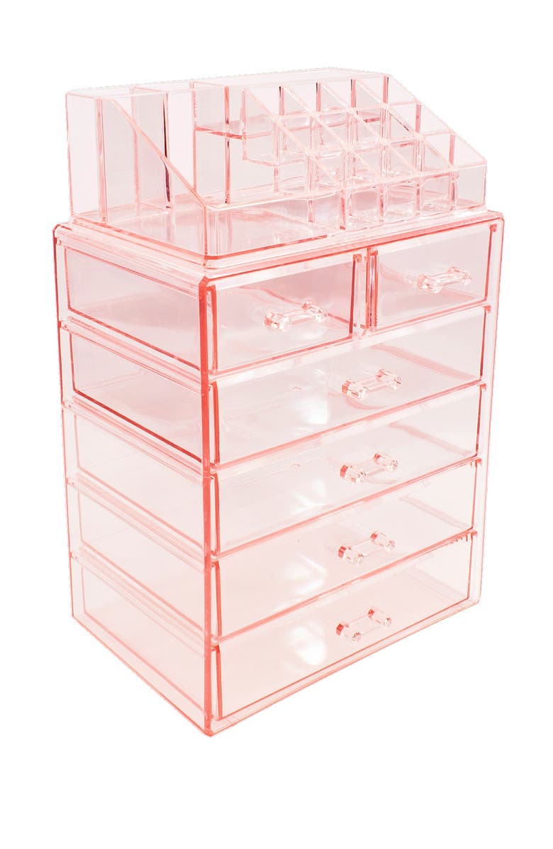 SORBUS Makeup Storage Organizer - Pink, Alternate, color, Pink