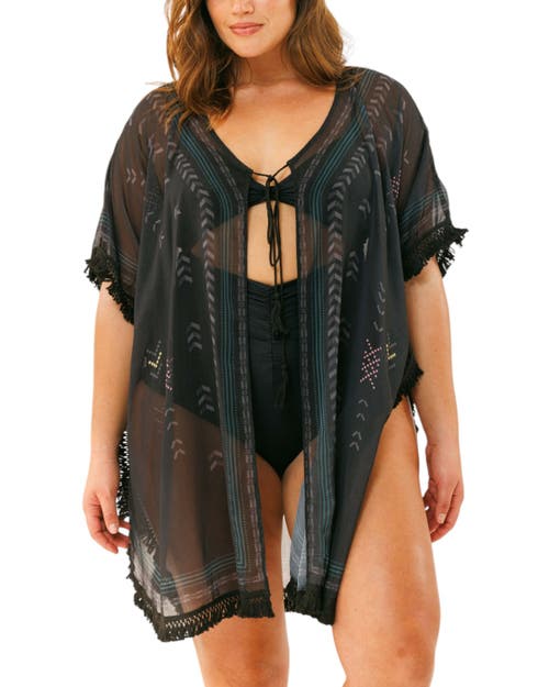 Biliblond Kaftan Eye Gallabia In Black