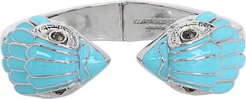 Enamel Eagle Hinge Cuff Bracelet