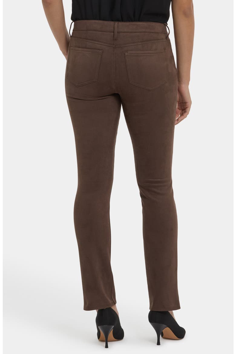 Sheri Slim Faux Suede Pants, Alternate, color, COFFEE BEAN