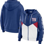 WEAR by Erin Andrews Women's WEAR by Erin Andrews Royal/White New York Giants Plus Size Color Block Full-Zip Hoodie