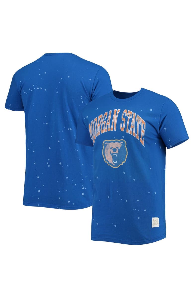 Retro Brand Men's Original Retro Brand Royal Morgan State Bears Bleach Splatter T-Shirt, Main, color, Royal