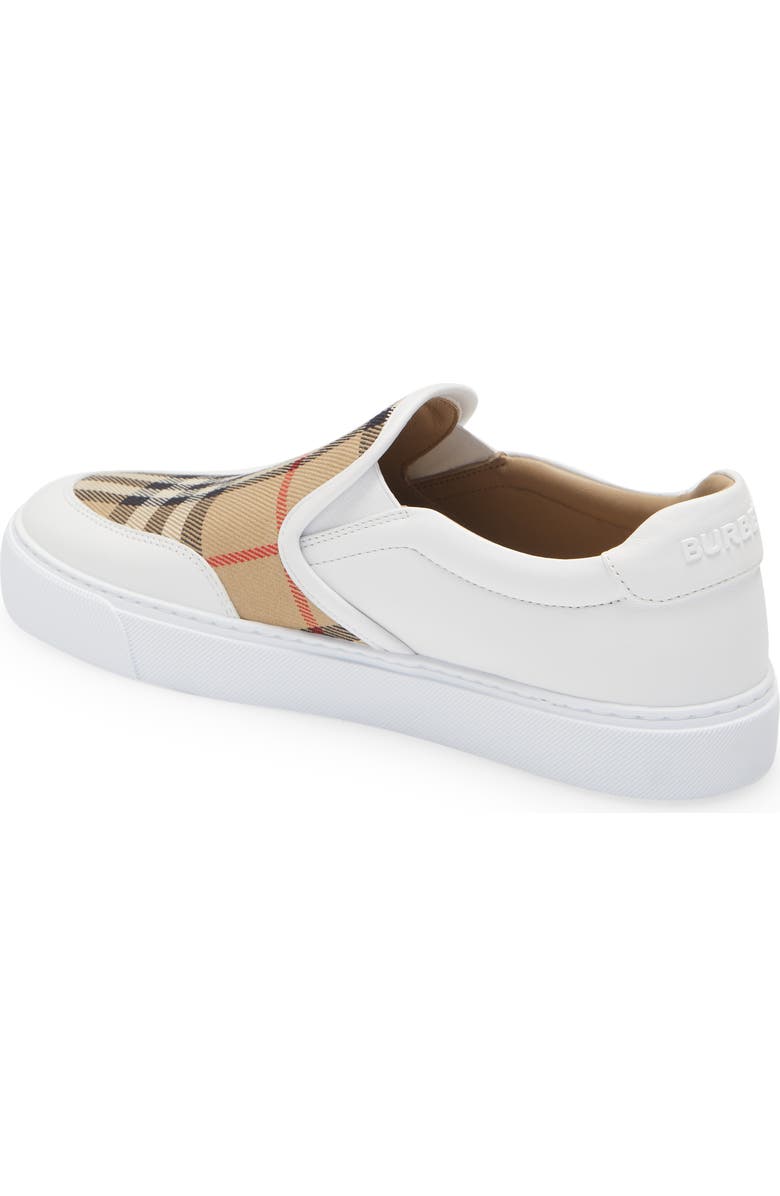 Burberry New Salmond Check Slip-On Sneaker, Alternate, color,