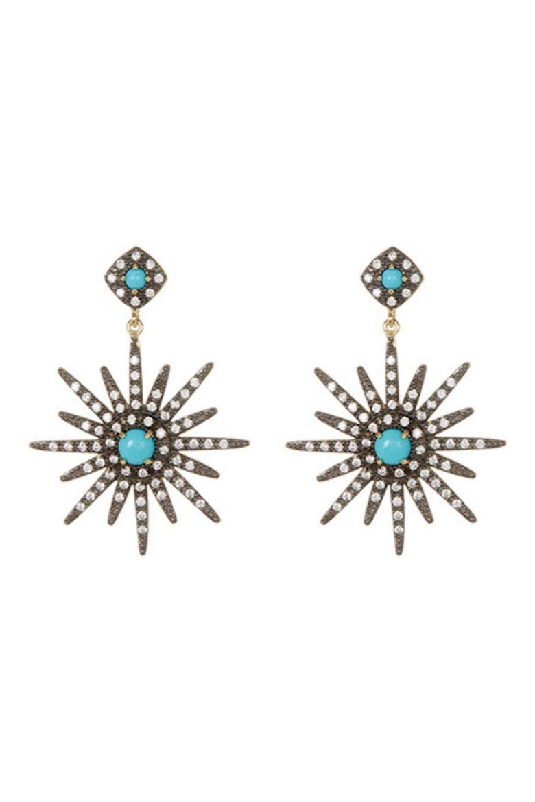 Set of 3 Earrings, Alternate, color, GOLD/SILVER