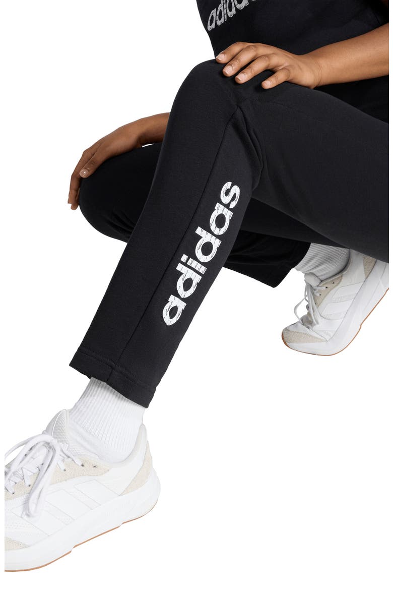 Essentials Linear French Terry Pants, Alternate, color, BLACK/ WHITE