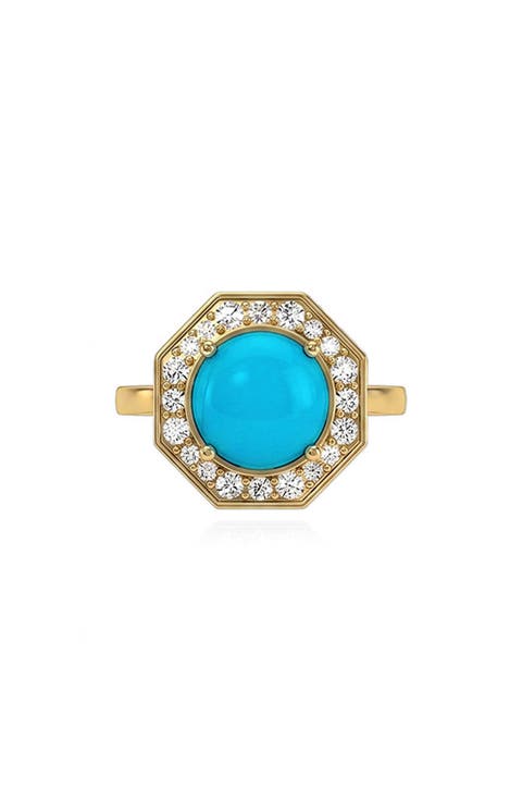 Rock n Roll 18k Gold Opal & Diamond Ring