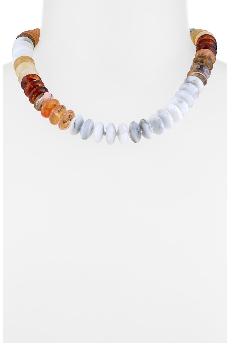 Beaded Necklace, Alternate, color, BROWN COMBO