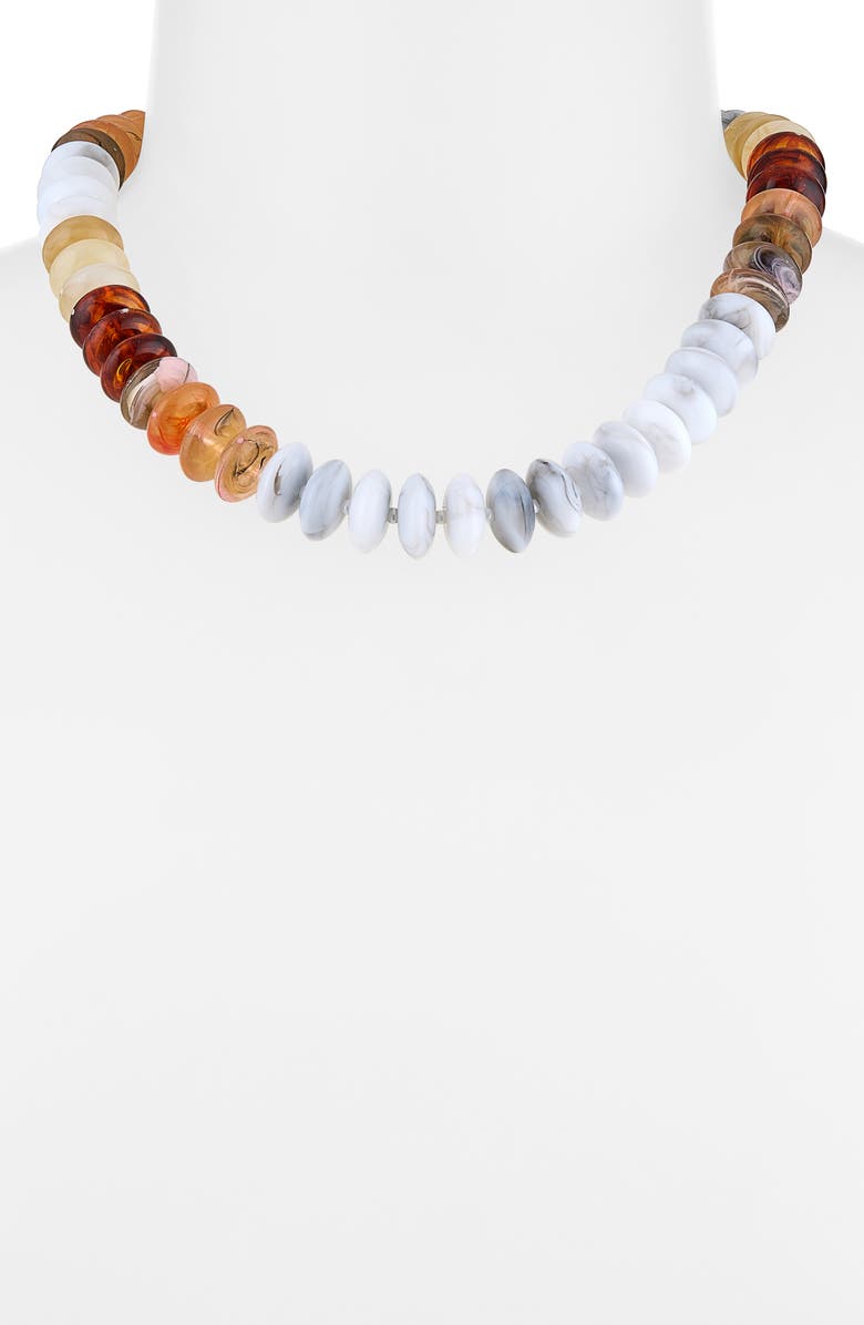 NATASHA Beaded Necklace, Alternate, color, Brown Combo