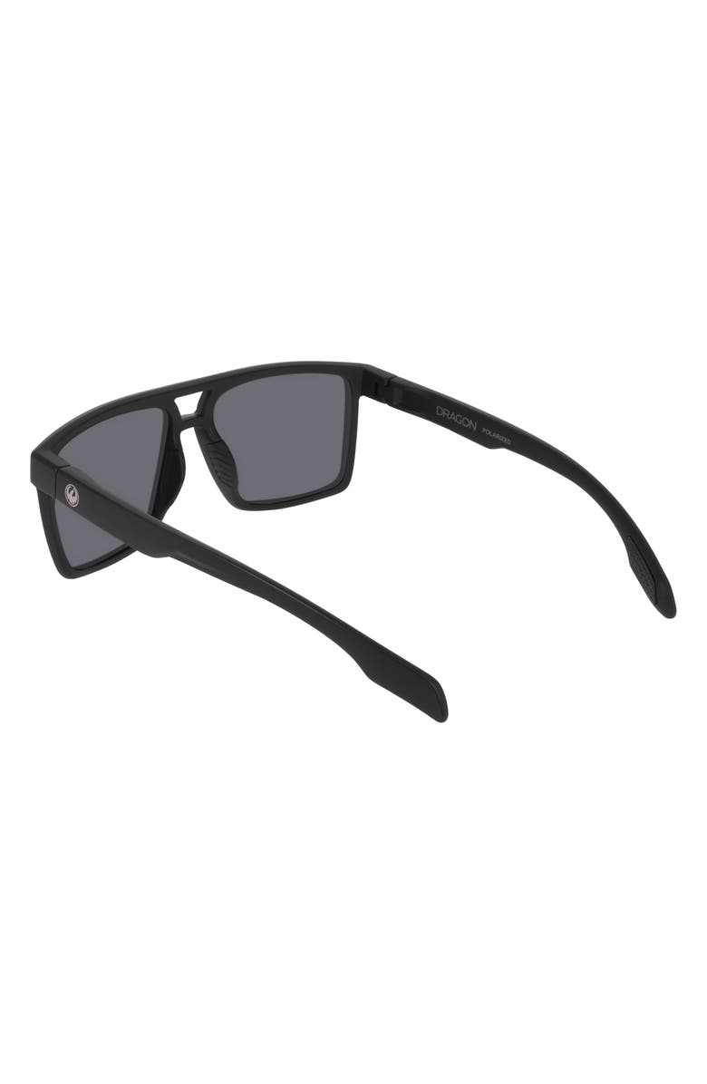 DRAGON 57mm Navigator Sunglasses, Alternate, color, Matte Black/ Smoke