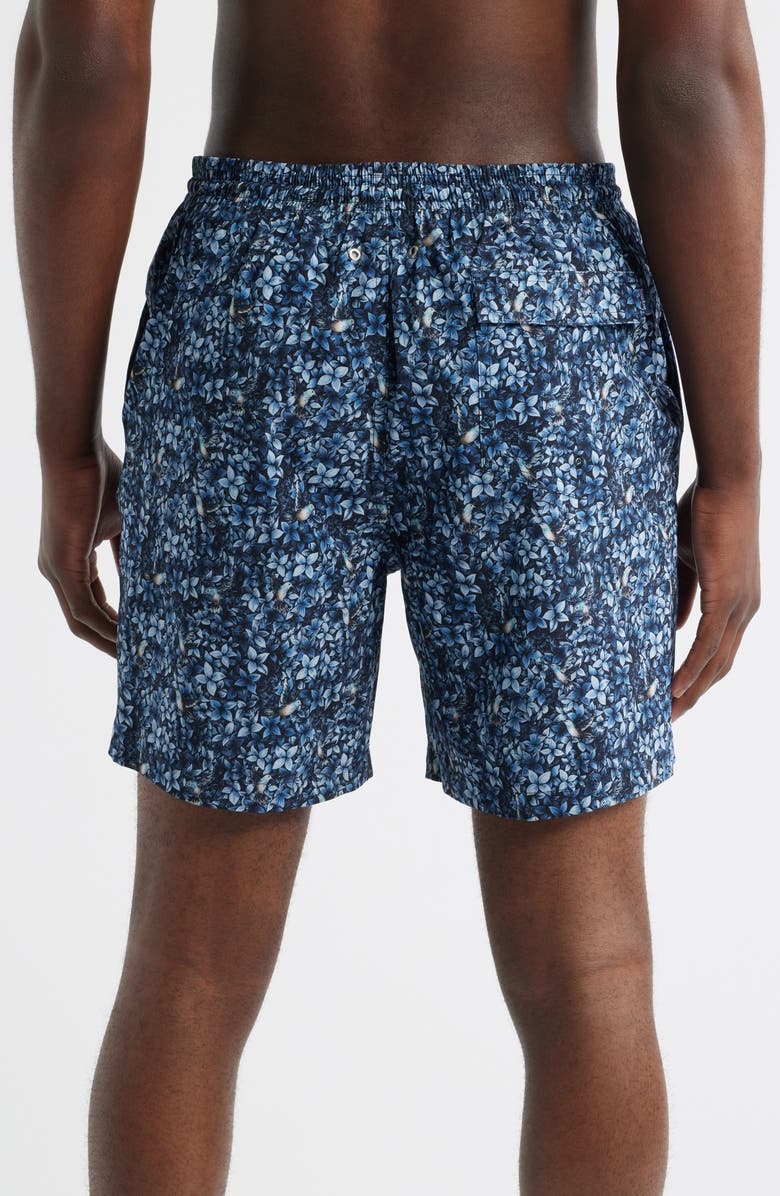 Stone Rose Flight & Floral Swim Trunks, Alternate, color, 