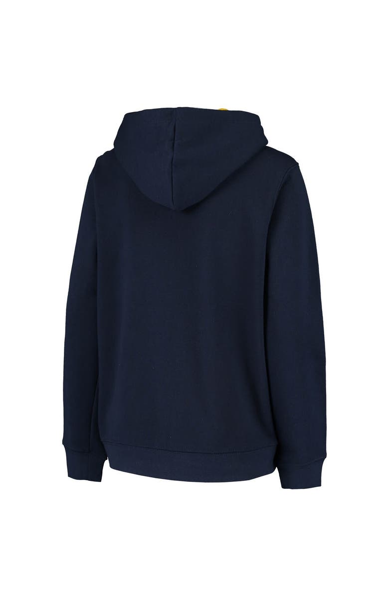 COLOSSEUM Youth Navy West Virginia Mountaineers Applique Arch & Logo Full-Zip Hoodie, Alternate, color, Navy