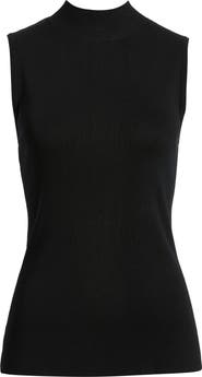 Tahari ASL Sleeveless Mock Neck Sweater