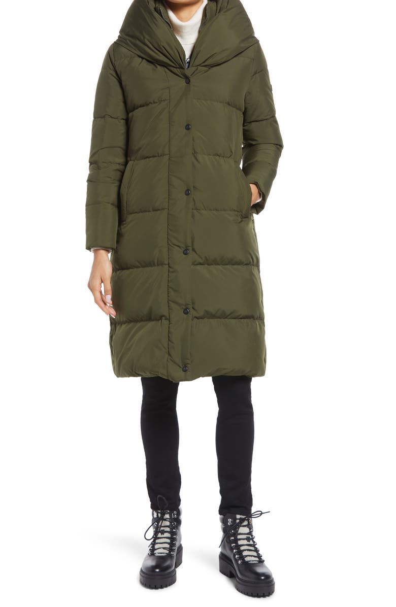 Lauren Ralph Lauren Pillow Collar Quilted Puffer Coat, Alternate, color,