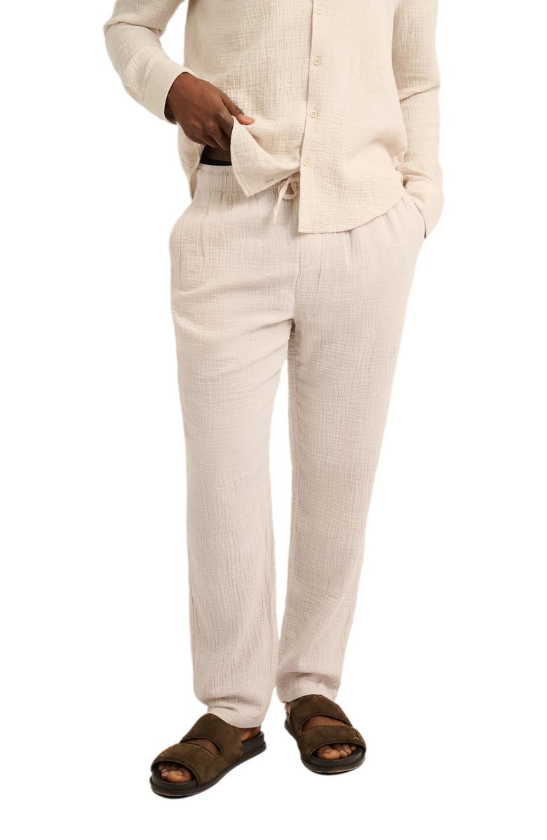 Onia Cotton Gauze Pull-on Pant, Alternate, color, Stone