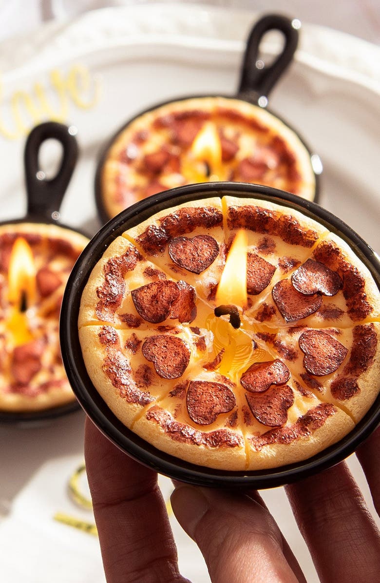 Southlake gifts Heart Pepperoni Mini Pizza Candle Trio, Alternate, color, Heart Pepperoni