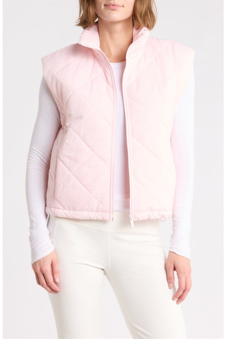 Wander Diamond Quilted Vest, Alternate, color, PINK SLIPPER