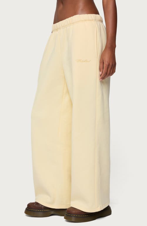 Edikted Wide Leg Sweatpants In Neutral