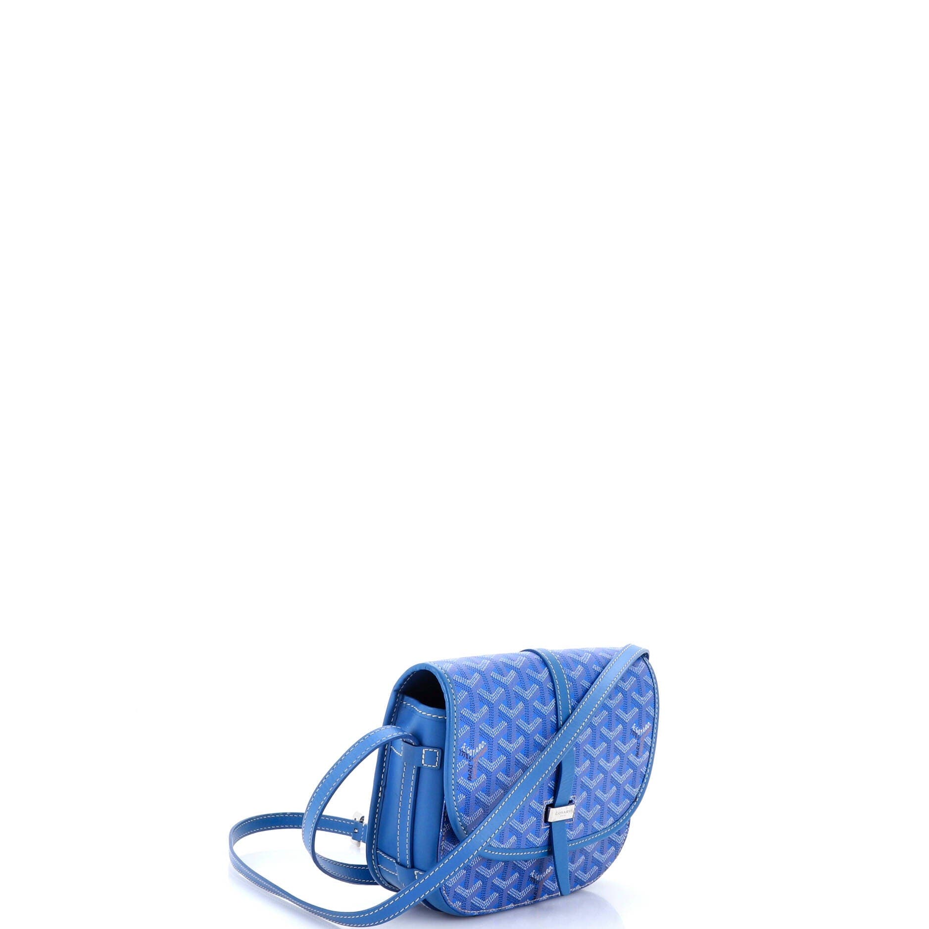 Pre-Owned Goyard Belvedere II Messenger Bag Coated Canvas PM, Alternate, color, Blue