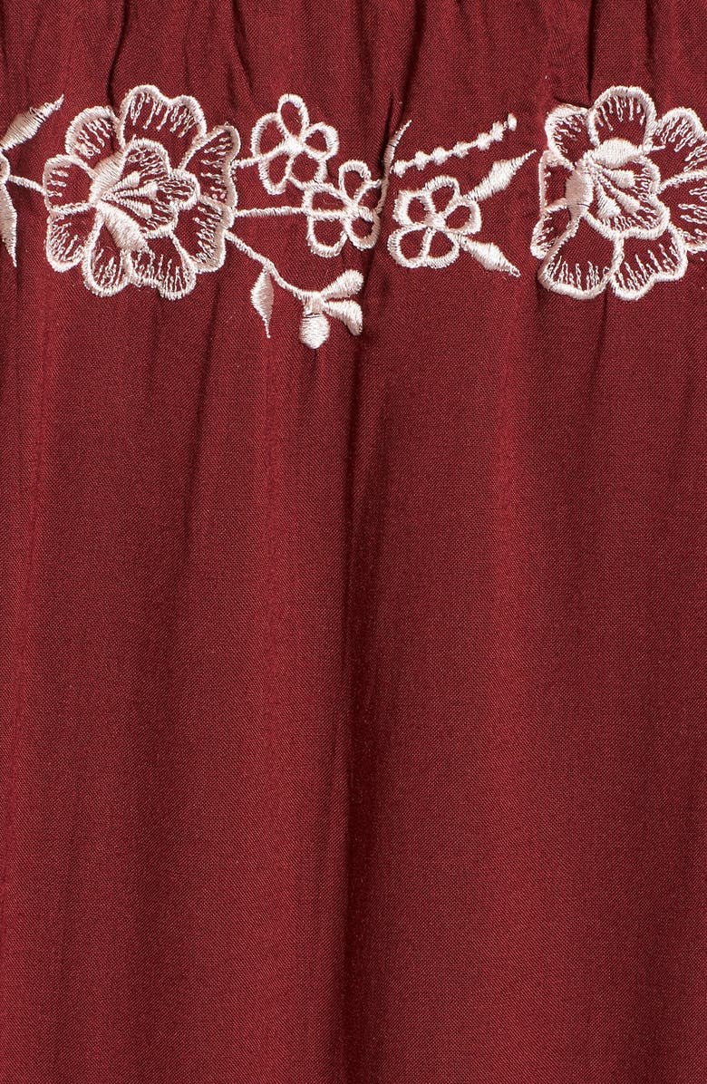 Fillyboo 'Finding California' Embroidered Off the Shoulder Maternity Dress, Alternate, color, 