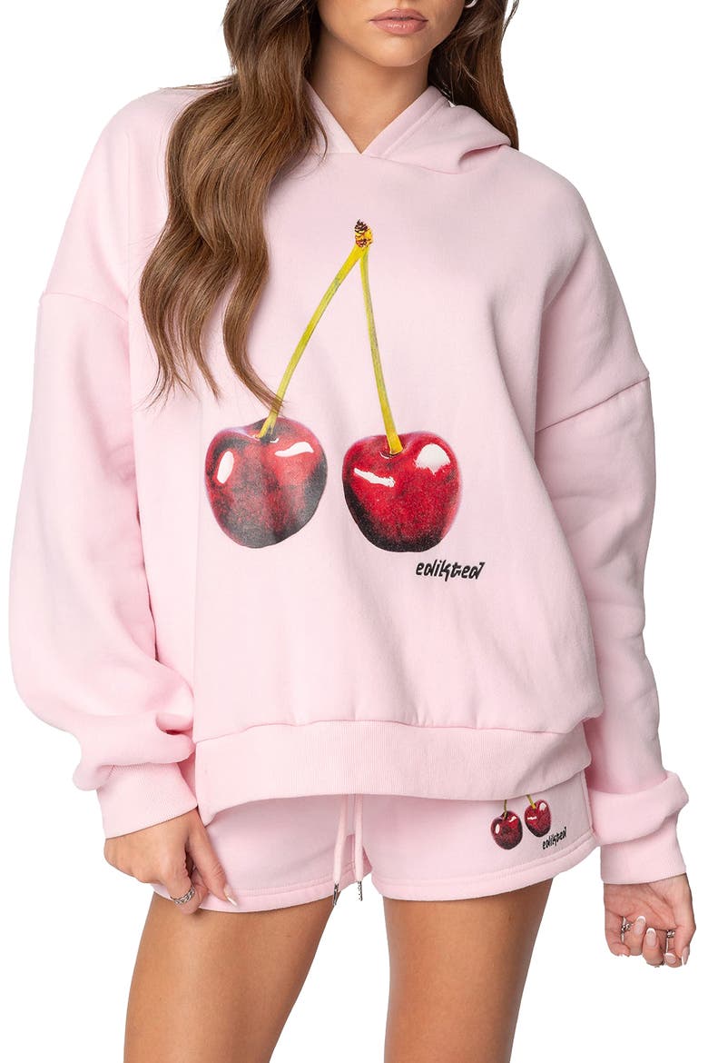 Mon Cheri Oversize Hoodie, Main, color, LIGHT-PINK