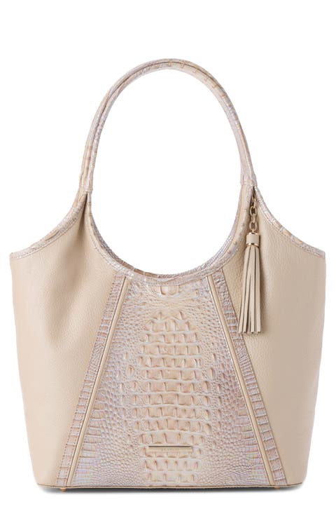 Melora Embossed Leather Tote