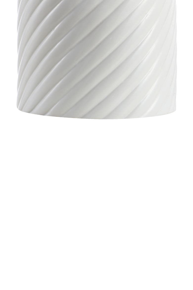 Serge Swirl 28.5" Ceramic Bohemian Glam LED Table Lamp, White, Alternate, color, White