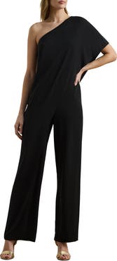 Lauren Ralph Lauren April One-Shoulder Georgette Jumpsuit