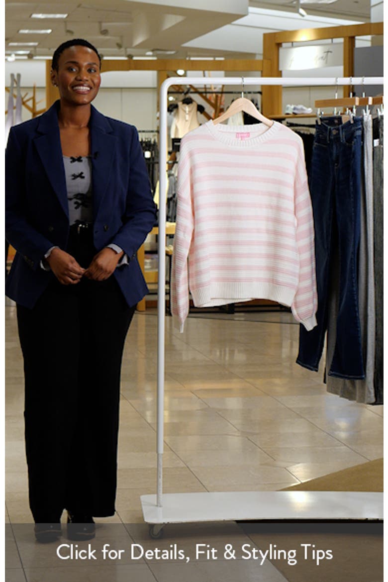 Aerin Oversize Stripe Cotton Sweater video