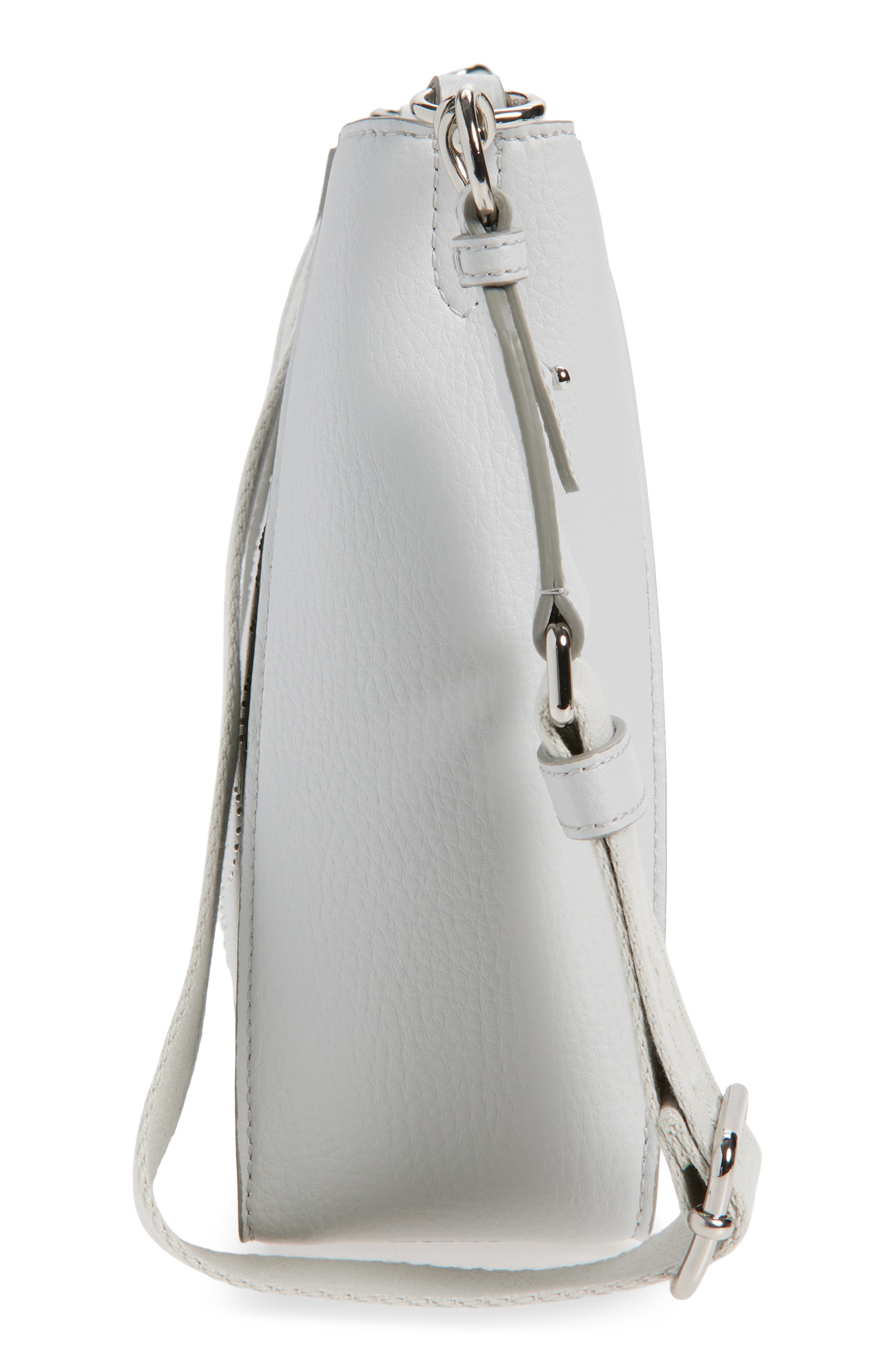 Falabella Shimmer Faux Leather Tote, Alternate, color, PEARL GREY