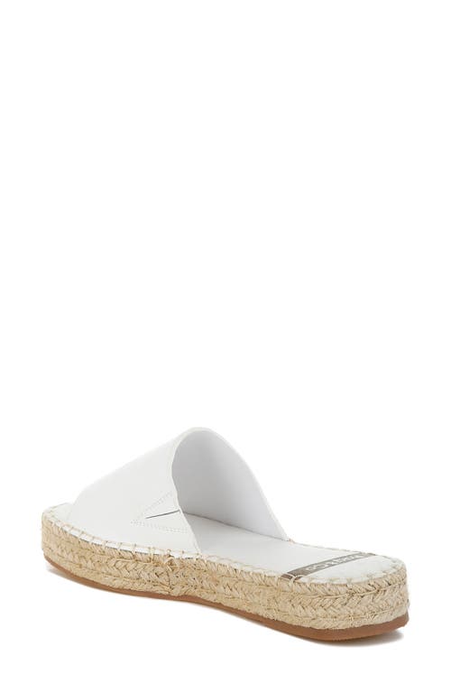 Rag & Co Scalar Espadrille Slide Sandal In White