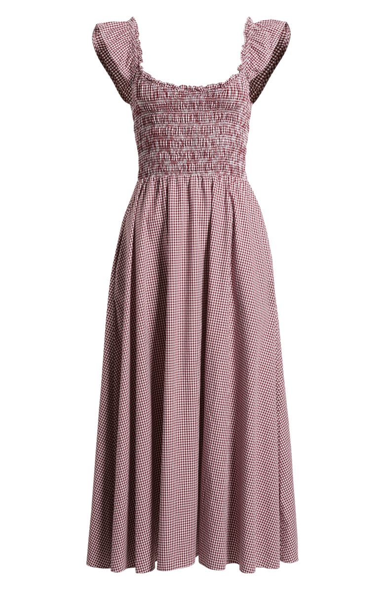 Faithfull the Brand Eudora Gingham Smocked Stretch Cotton Sundress, Alternate, color,