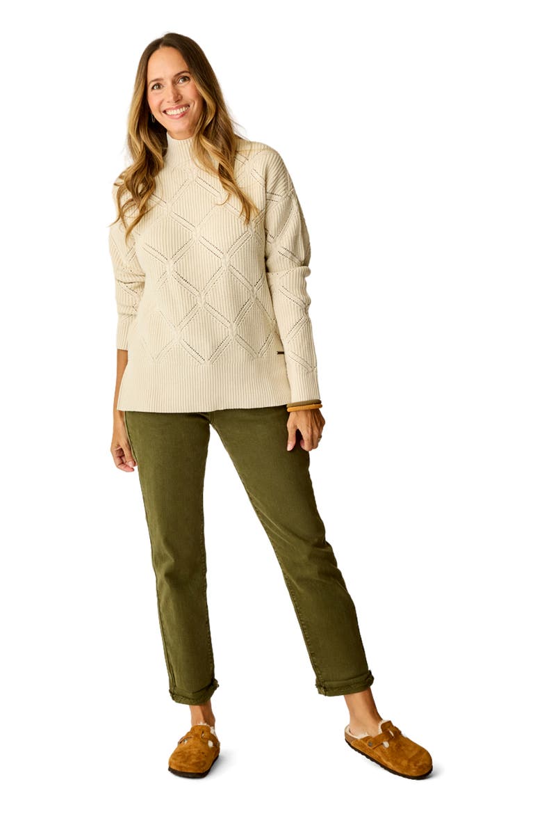 Woodward Allover Sweater, Main, color, Birch