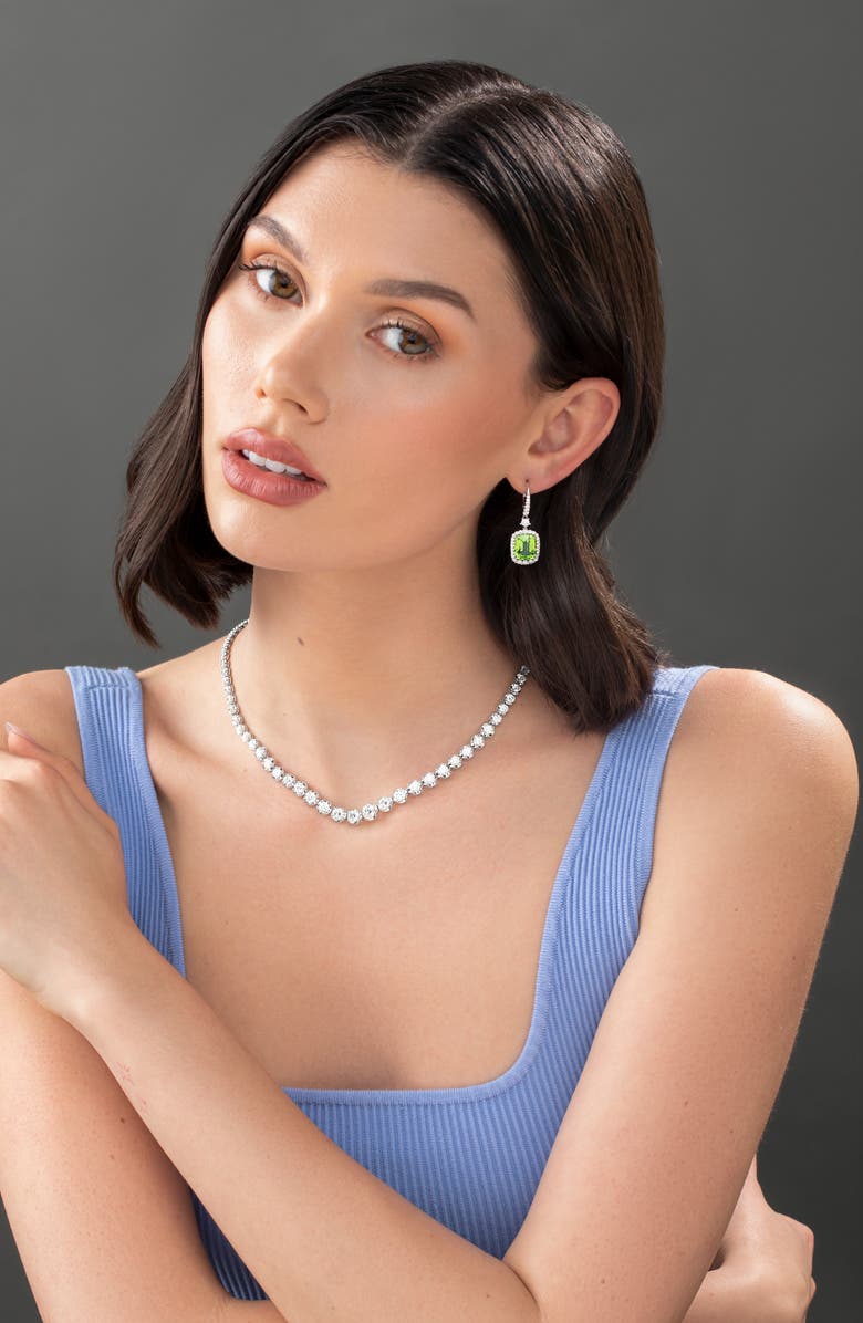 Bony Levy Iris Diamond & Peridot Drop Earrings, Alternate, color, 18K White Gold