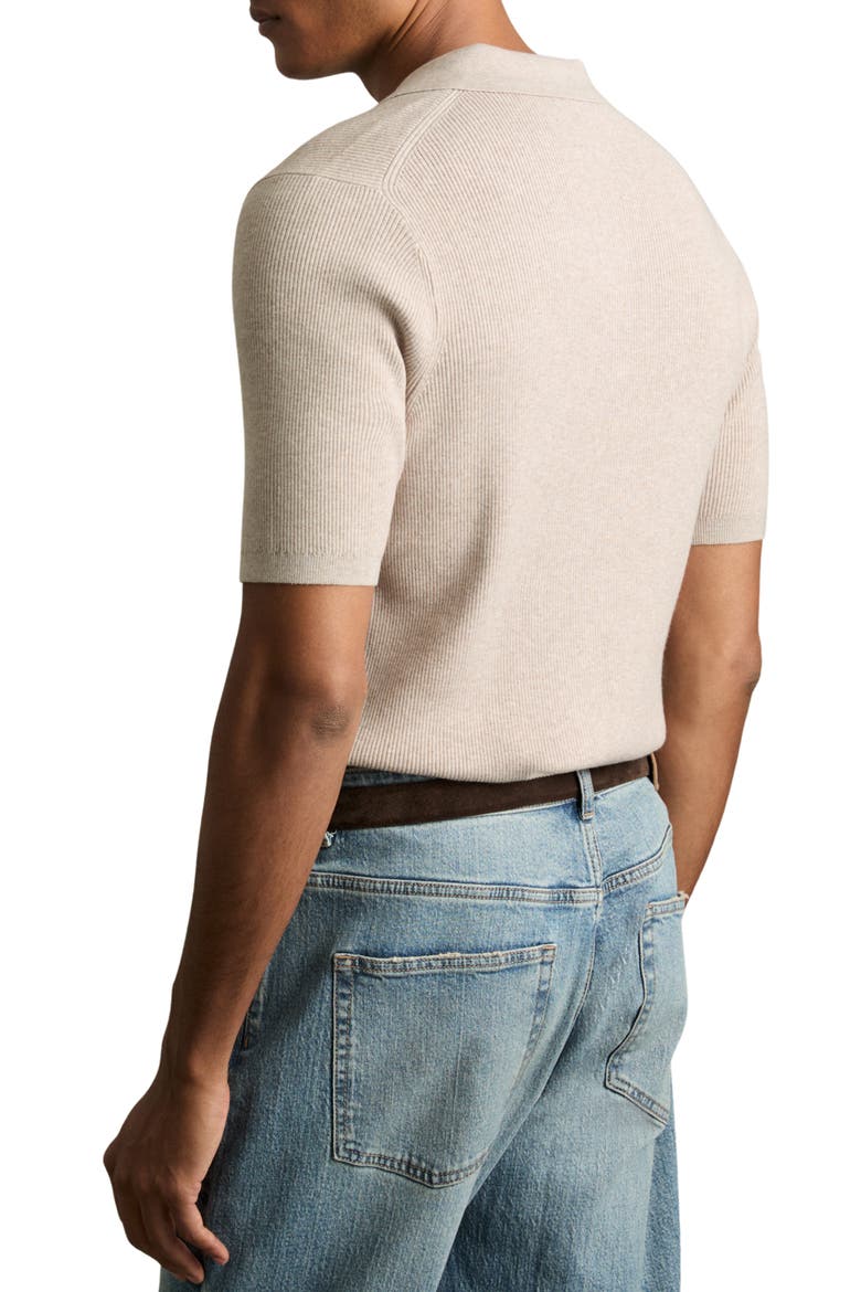 Berch Rib Polo, Alternate, color, OATMEAL