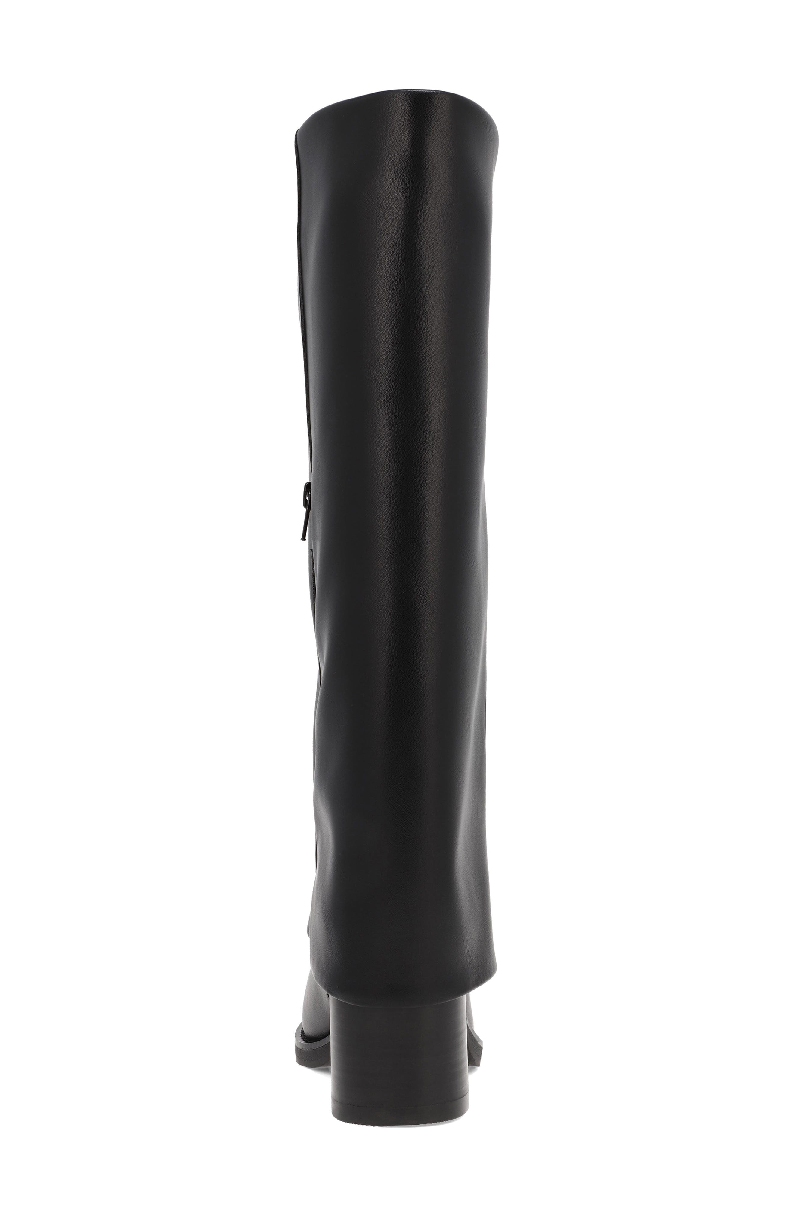 Evertt Foldover Boot, Alternate, color, BLACK