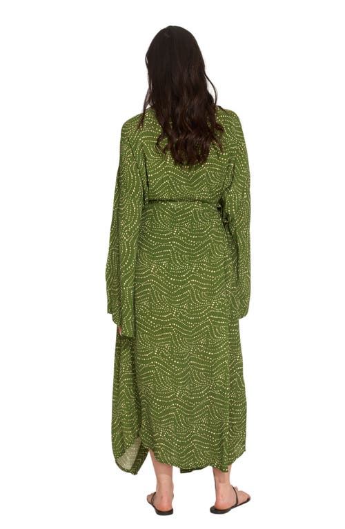 Gottex Beach Life Issey Swim Cover Up Kimono In Multi/green