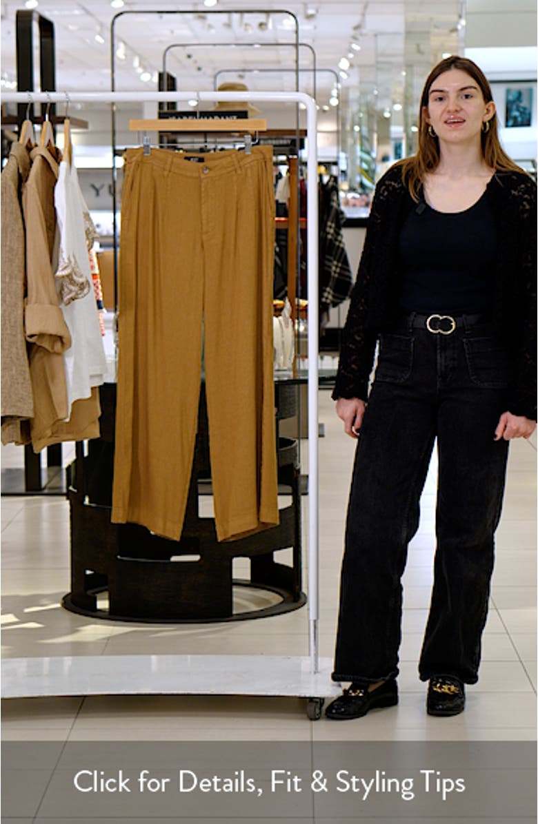 Meg High Waist Linen Blend Wide Leg Pants, sales video thumbnail