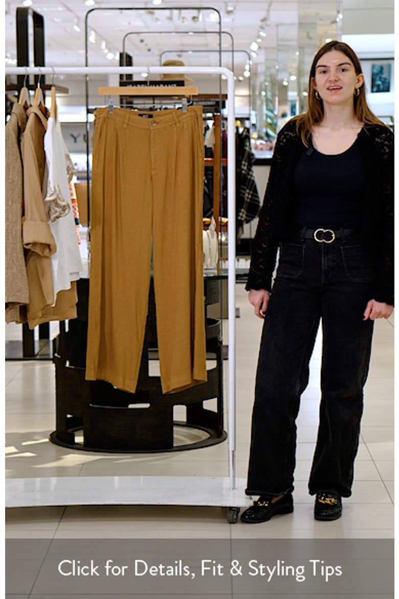 Meg High Waist Linen Blend Wide Leg Pants video