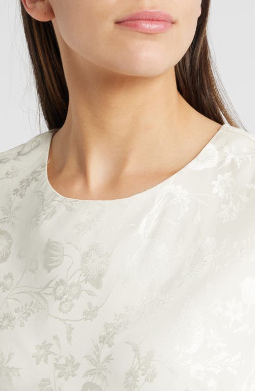 Wayf The Darla Floral Jacquard Cocktail Dress In Beige