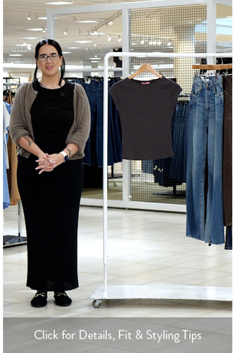 Oliana Rib Boat Neck T-Shirt video