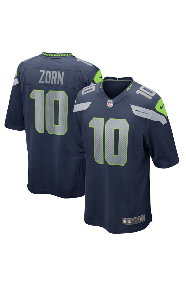 Nike Men's Nike Jim Zorn College Navy Seattle Seahawks Game Retired Player Jersey, Main, color, 