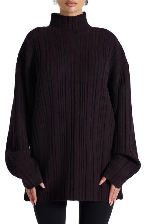 Oversize Funnel Neck Sweater