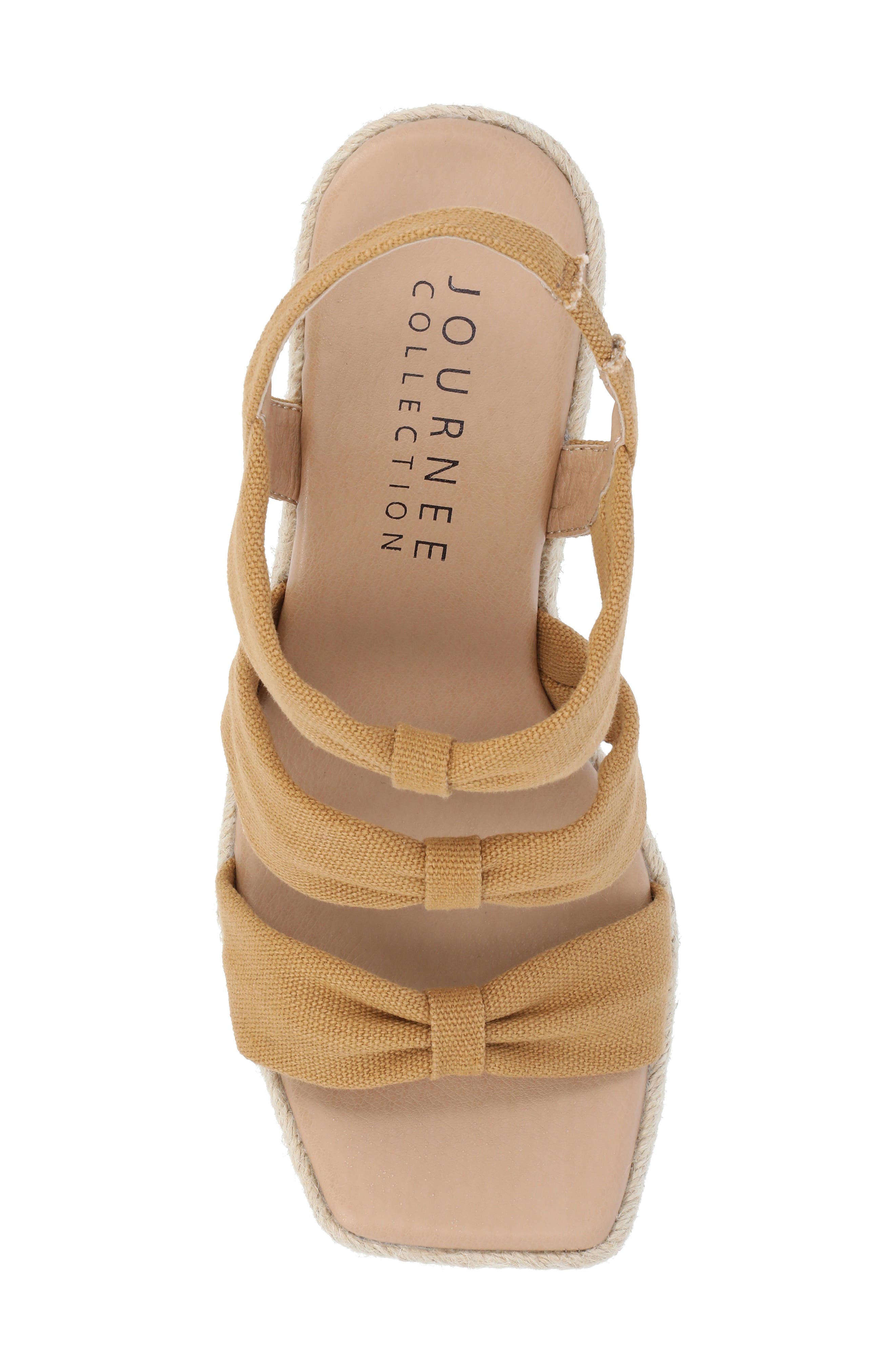 Journee Collection Santorynn Platform Wedge Espadrille Sandal, Alternate, color, Tan