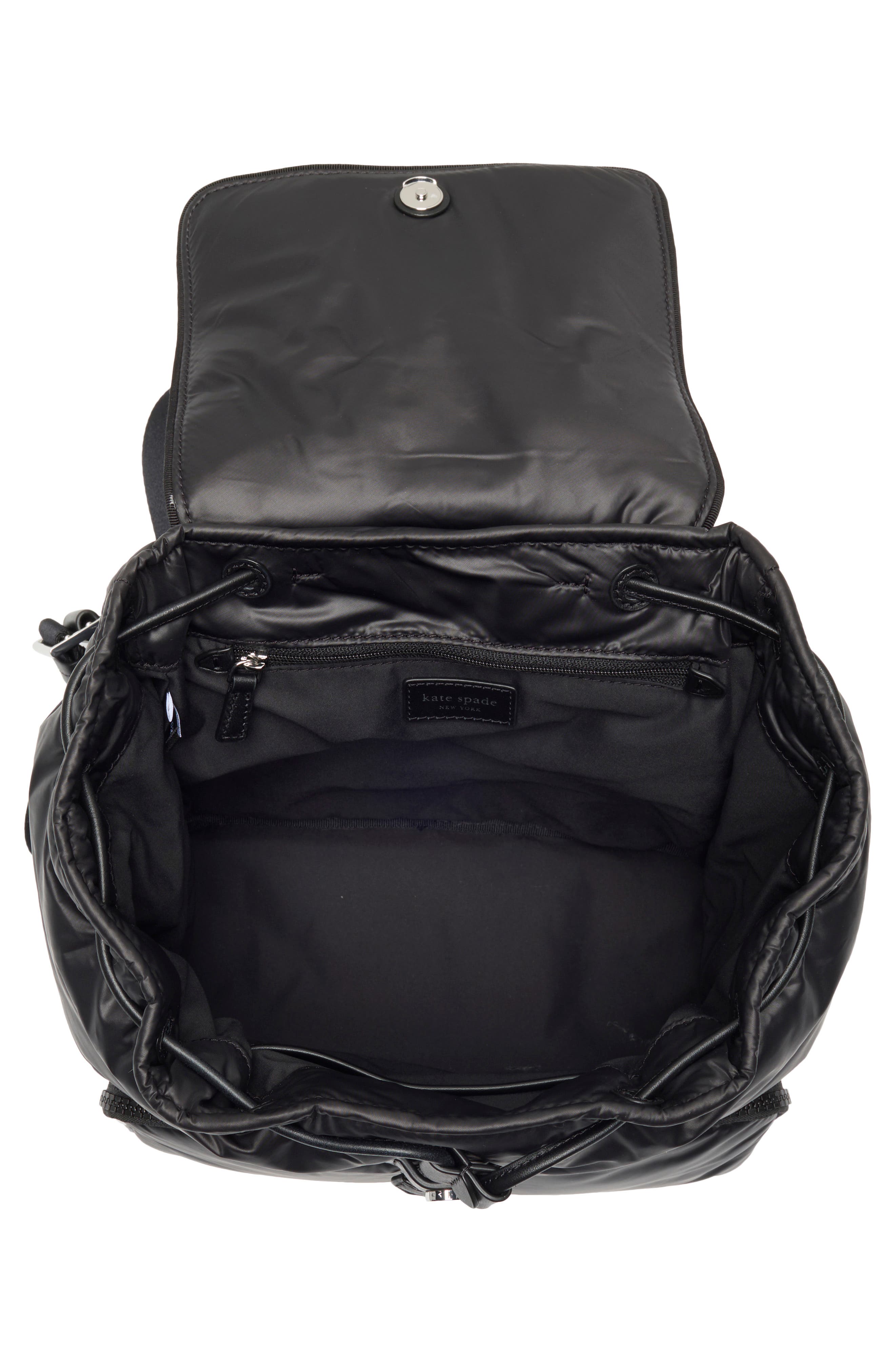 Kate Spade New York puffed backpack, Alternate, color, Black