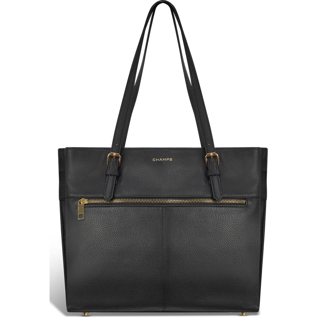 CHAMPS Leather Tote in Black at Nordstrom Rack
