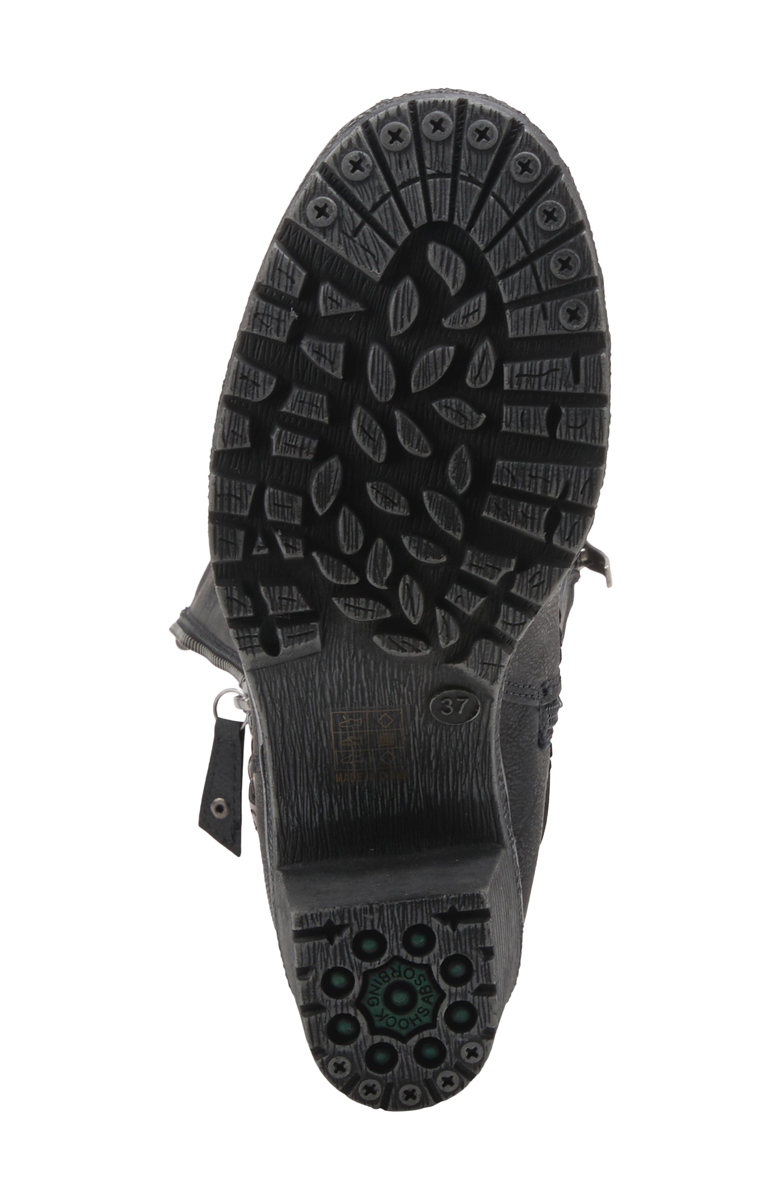 Spring Step Spring Street Gemisola Water Resistant Faux Fur Lined Knee High Boot, Alternate, color, Black Synthetic