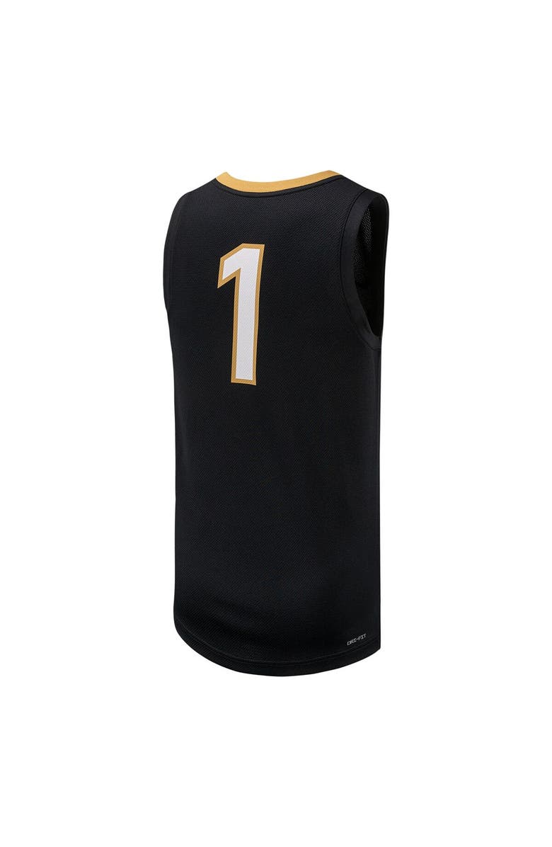 Nike Men's Nike #1 Black Vanderbilt Commodores Replica Basketball Jersey, Alternate, color, Black