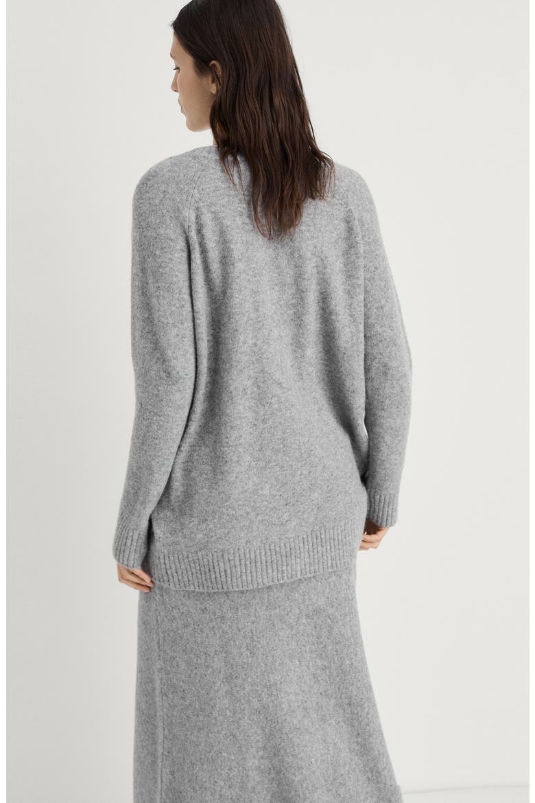 V-Neck Sweater, Alternate, color, GREY