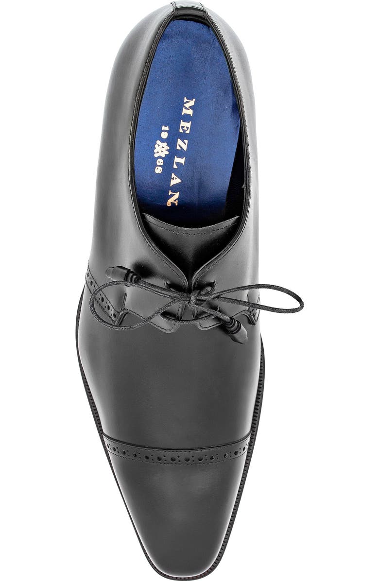 Mezlan 2-Eyelet Cap Toe Leather Derby, Alternate, color, Black